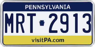PA license plate MRT2913