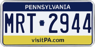 PA license plate MRT2944