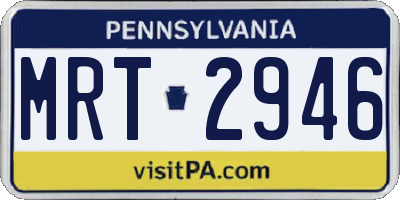 PA license plate MRT2946