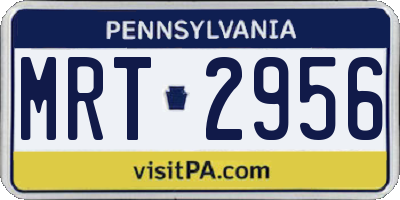 PA license plate MRT2956