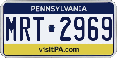 PA license plate MRT2969