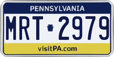 PA license plate MRT2979