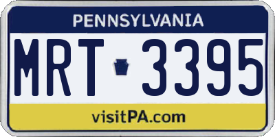 PA license plate MRT3395