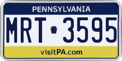 PA license plate MRT3595