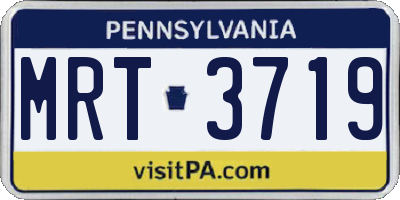 PA license plate MRT3719