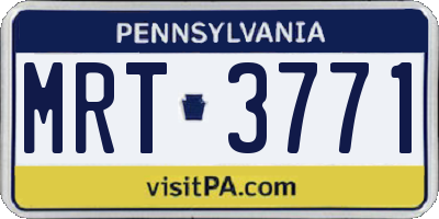 PA license plate MRT3771