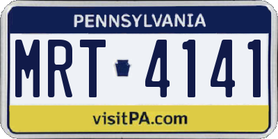 PA license plate MRT4141