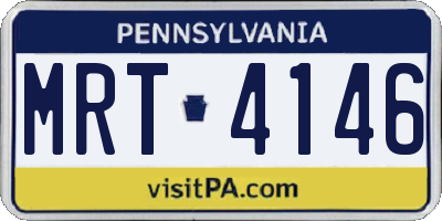 PA license plate MRT4146