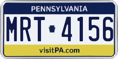 PA license plate MRT4156