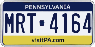 PA license plate MRT4164