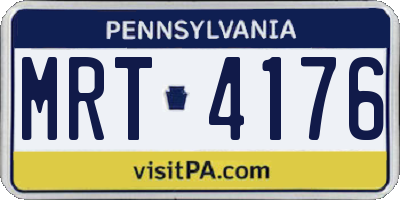 PA license plate MRT4176