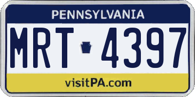 PA license plate MRT4397