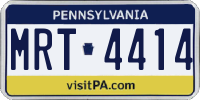 PA license plate MRT4414