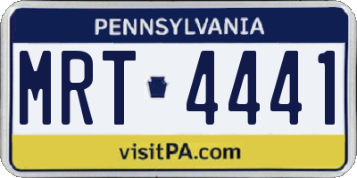 PA license plate MRT4441