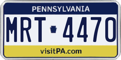 PA license plate MRT4470