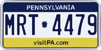 PA license plate MRT4479