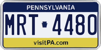 PA license plate MRT4480