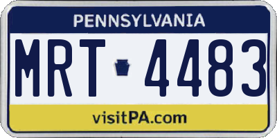PA license plate MRT4483