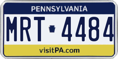 PA license plate MRT4484