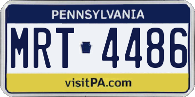 PA license plate MRT4486