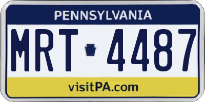 PA license plate MRT4487