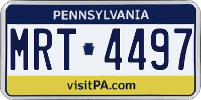PA license plate MRT4497