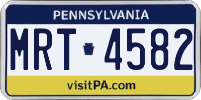 PA license plate MRT4582