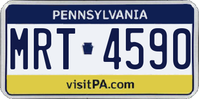 PA license plate MRT4590