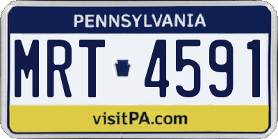PA license plate MRT4591