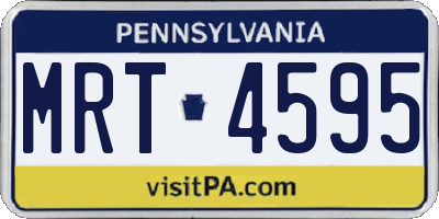 PA license plate MRT4595