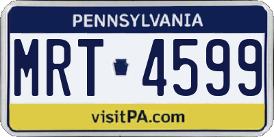 PA license plate MRT4599