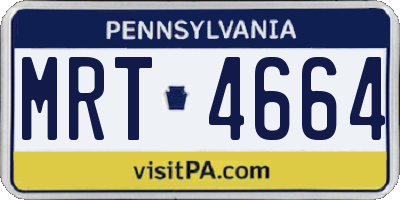PA license plate MRT4664
