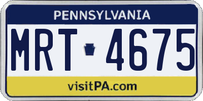 PA license plate MRT4675