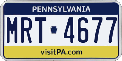PA license plate MRT4677