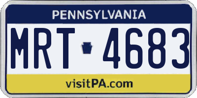 PA license plate MRT4683