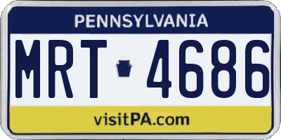 PA license plate MRT4686