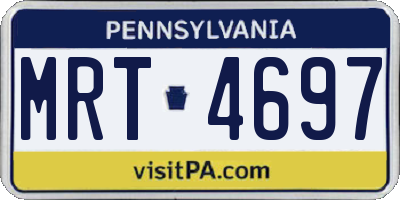PA license plate MRT4697