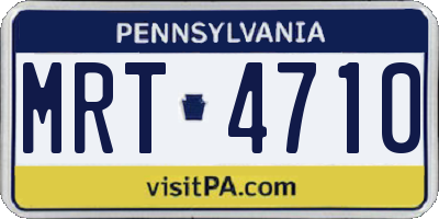 PA license plate MRT4710