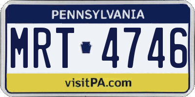 PA license plate MRT4746