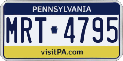 PA license plate MRT4795