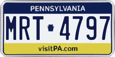 PA license plate MRT4797