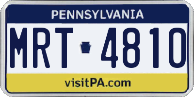 PA license plate MRT4810