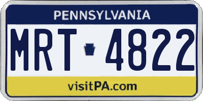 PA license plate MRT4822