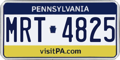 PA license plate MRT4825