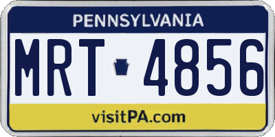 PA license plate MRT4856