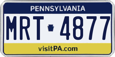 PA license plate MRT4877