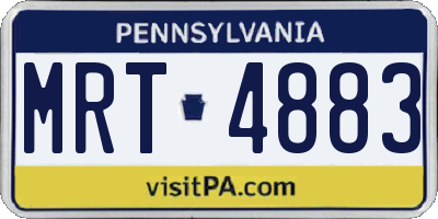PA license plate MRT4883