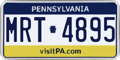 PA license plate MRT4895