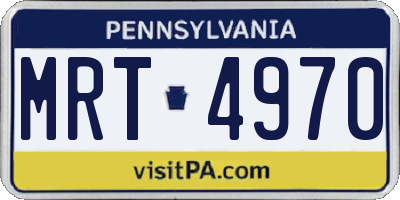 PA license plate MRT4970
