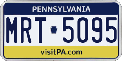 PA license plate MRT5095